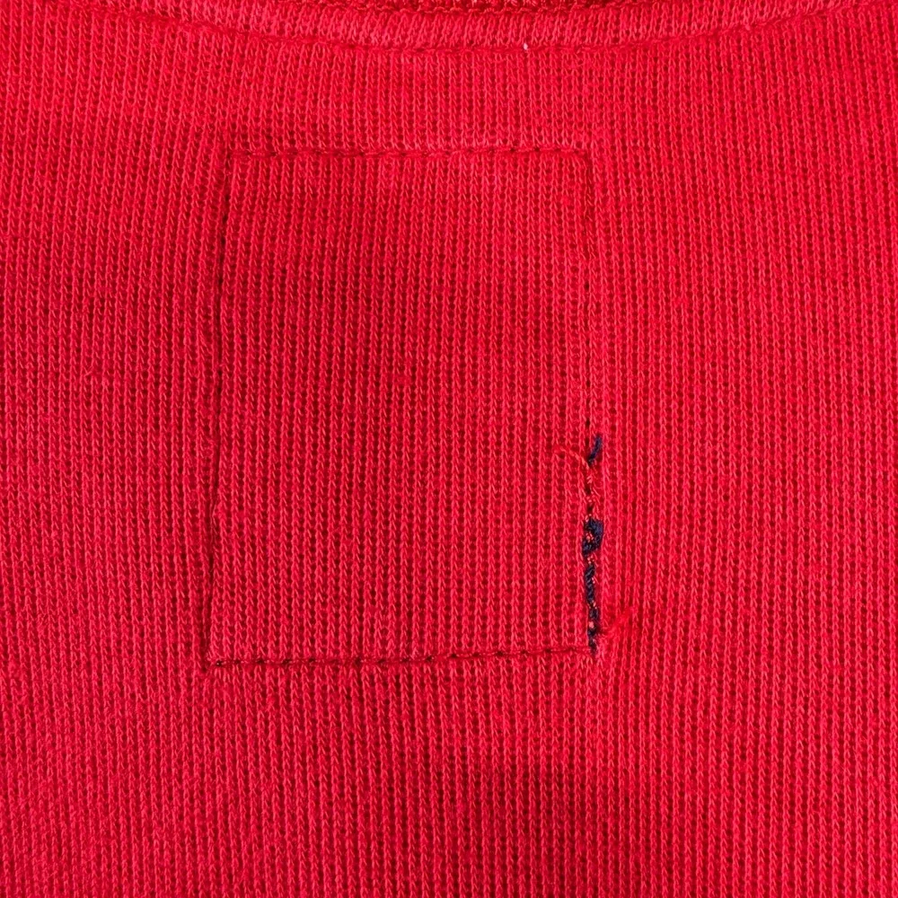 American Eagle Outfitters Athletic Fit Quarter Button Pullover Mens L Red Preppy